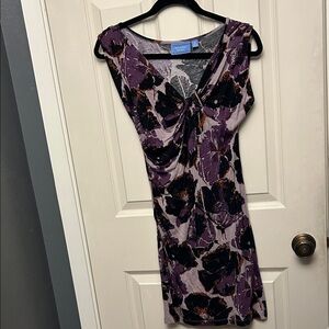 Purple Floral Women's Dress
